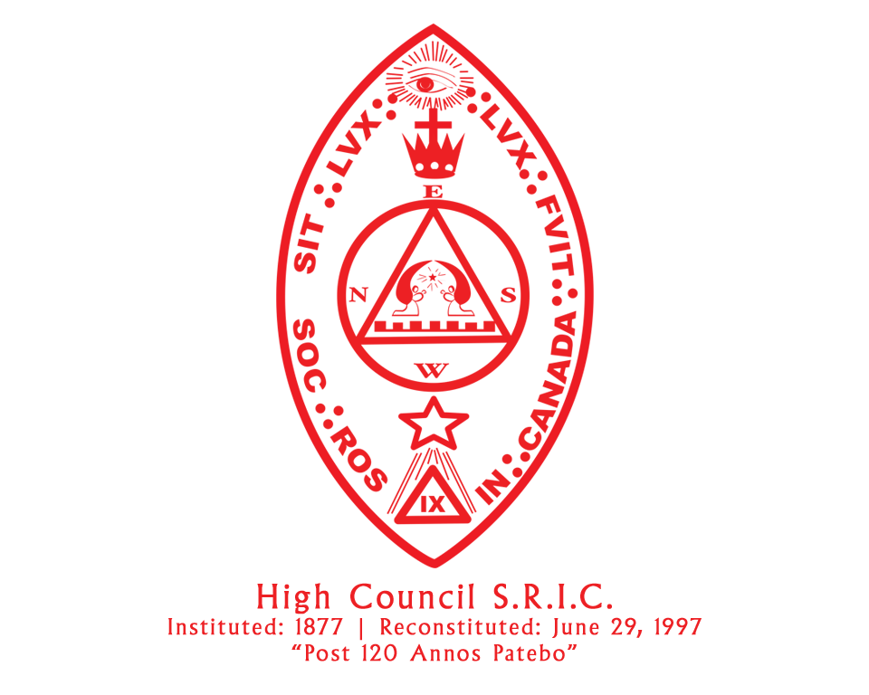 Oval emblem of the High Council of the Societas Rosicruciana in Canada