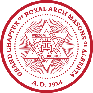 Circular seal of the Grand Chapter of Royal Arch Masons of Alberta, A.D. 1914