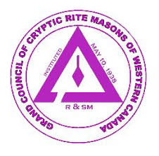 Circular seal of the Grand Council of Cryptic Rite Masons of Western Canada