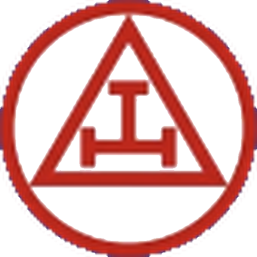 Category symbol representing Royal Arch Masonry: a keystone drawn as a neutral navigation mark
