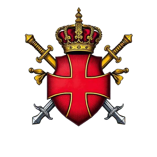 Category symbol representing Canadian Knights Templar Preceptories: a cross drawn as a neutral navigation mark